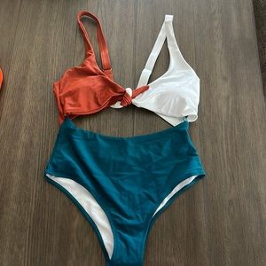 Cutout one piece bathing suit